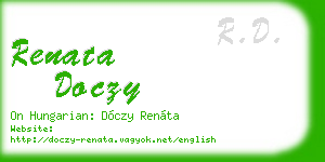 renata doczy business card